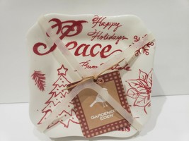 Gardeners Eden Christmas Holiday Ceramic Appetizer Red Dessert Plates Se... - $402.48 MXN