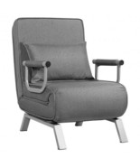 Folding 6 Position Convertible Sleeper Bed Armchair Lounge Couch with Pi... - €201,65 EUR