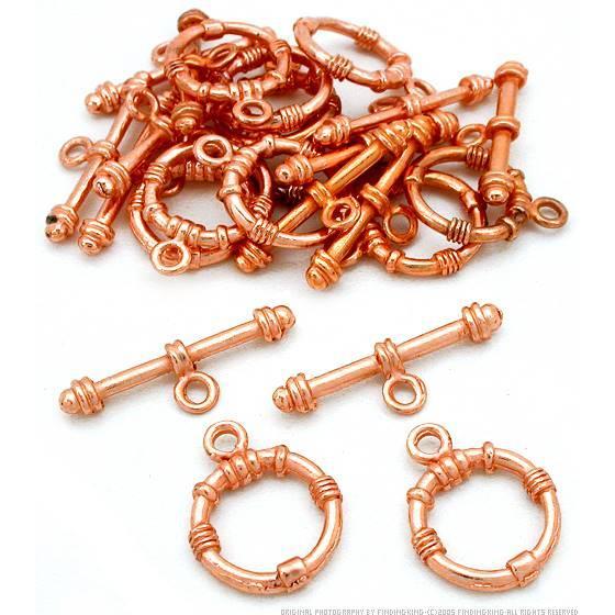 Primary image for Bali Toggle Clasps Copper Plated Part 15.5mm Approx 12