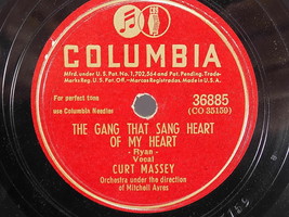 Curt Massey Columbia Records 78 Rpm Shellac 36885 Don&#39;t Lie To Me /The Gang That - £6.22 GBP