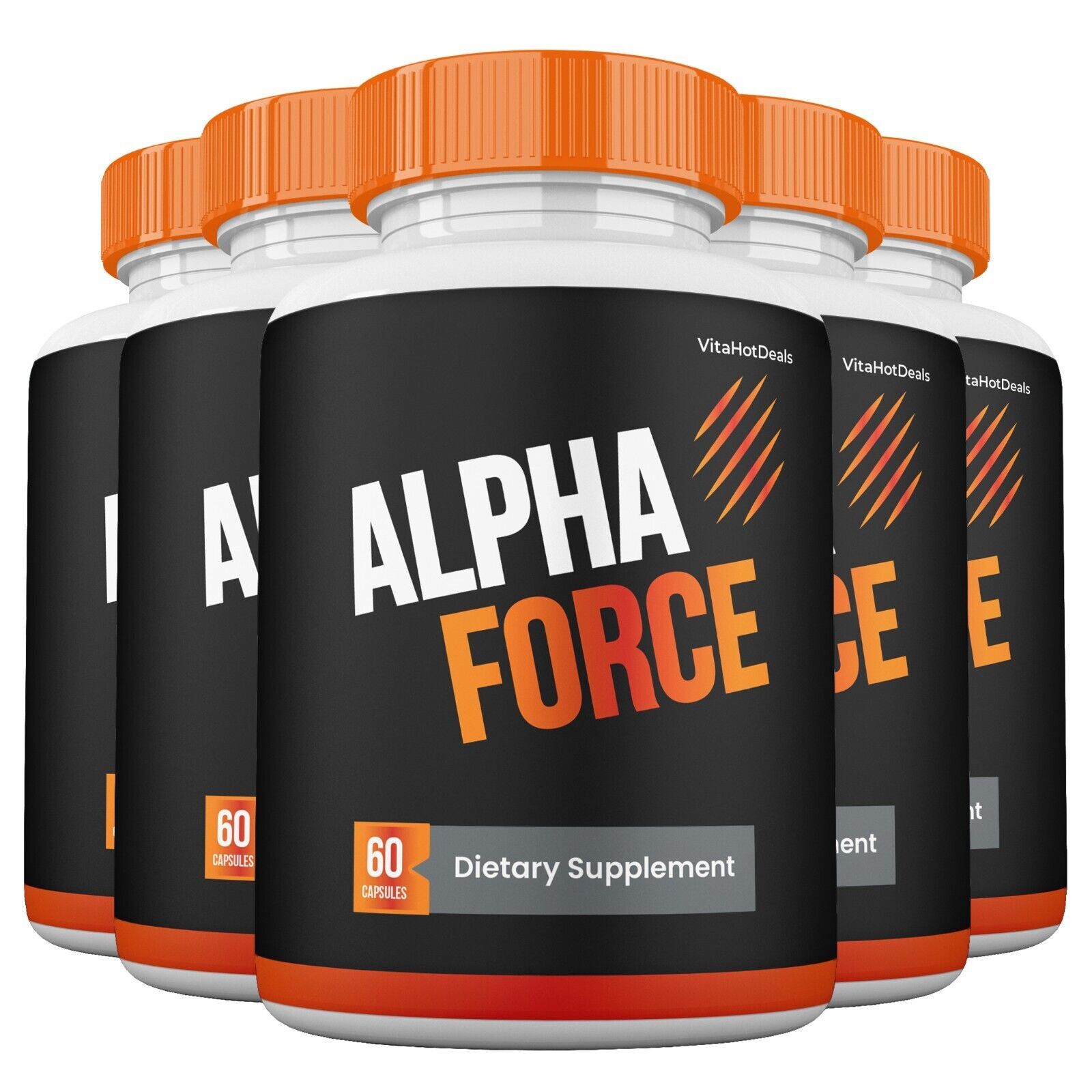 5 Pack Alpha Force Capsules for Men, Max Strength, Alpha Force Male Supplement