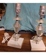 Vintage pair of small lamps W/O shade working 11 inches tall base is 4 i... - £40.02 GBP