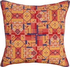 Pillow Throw Needlepoint Van Campen 18x18 Beige Back Wool Cotton Velvet Down - $249.00