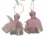 Midwest-CBK Lot o 2 Pinnk Ballerina Tutus on Bust Ornaments 4 inches high - £8.23 GBP