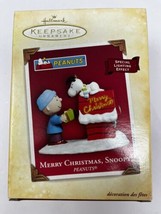 Hallmark  Peanuts 2004 Merry Christmas Snoopy Special Lighting Effect Ornament - $18.69