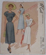 McCall Pattern 7703 Misses&#39; Dress Pin Tucks Size 16 Vintage 1940&#39;s McCall&#39;s - £15.77 GBP