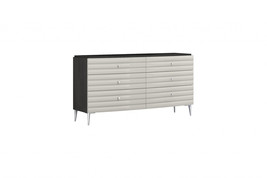 62" Grey Manufactured Wood Six Drawer Double Dresser - $38,269.34 MXN