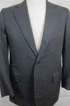 Classic Brooks Brothers Golden Fleece Gray Flannel Suit 40R Flat Front 32x30 - £184.87 GBP