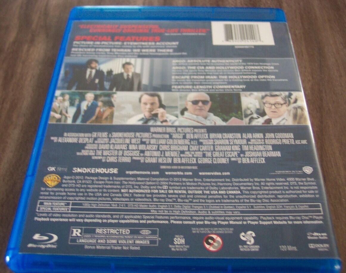 ARGO Blu-ray DVD 2 Disc SET MOVIE Ben Affleck Bryan Cranston Item image 4