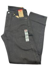 Levis 501 NWT Jeans Mens 33x34 Black Denim Button Fly Straight Leg Origi... - $59.39