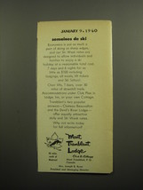 1960 Mont Tremblant Lodge Ad - Semaines de ski - $14.99