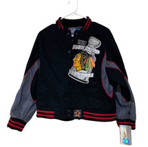 Chicago Blackhawks Stanley Cup Winter Jacket Youth Sz 12 VTG  90&#39;s NHL NWT - £26.22 GBP