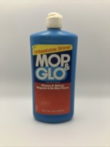 Vintage Original Mop &amp; Glo Floor Shine Cleaner 16oz Pint Partial Bottle - $185.32 MXN