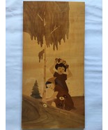 Vintage Original Rare Chinese Lacquered  Wall Art Panel  - $166.23 CAD