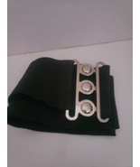 1950s Vintage Ladies 3 inch Wide Elasticated Black Cinch Belt Silver Buc... - $20.68 CAD