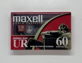 Maxell UR-60 Normal Bias Audio Cassette Tapes (60 min)NEW Sealed Single - $4.94