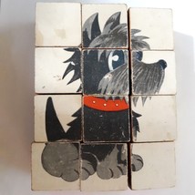 Vintage Picture Block Puzzle Monkey, Bear, Kitten, Rabbit, Scottie Dog, ... - £21.65 GBP