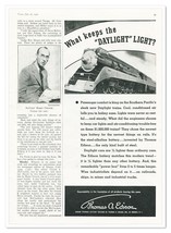 Print Ad Edison Battery Southern Pacific Daylight 1937 3/4-Page Advertisement - £7.73 GBP