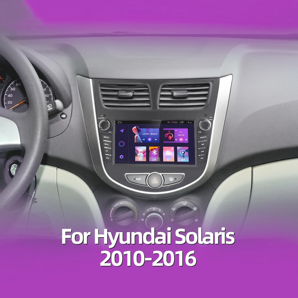 Multimedia Player Android 11 For Hyundai Solaris Accent 2010-2016 CarPlay AUTO - £158.08 GBP+