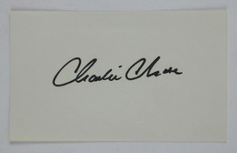 Charlie Chase Hand Signed Autographed 3x5 Index Card Crook and Chase - $14.84