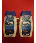 2 PACK PEPPERMINT TUMS ULTRA STRENGTH 1000 ANTACID CHEWABLE TABLETS 72 EACH - £23.36 GBP