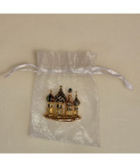 Vintage Joan Rivers Signed Enamel Russian Cathedral Church Brooch Jewelr... - $63.57 CAD