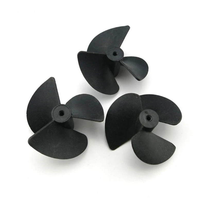 Nylon Black Propeller Shaft Connect Hole 2mm 3-blades Paddle for RC Model Boat - £9.50 GBP