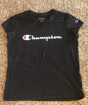 Champion Girls Size L Slim Fit Black T-Shirt Top - $3.91