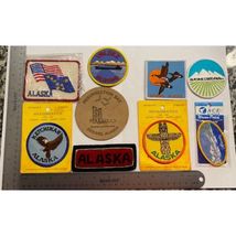 9 Vintage Alaska Travel Patches: Ketchikan, Resurrection Bay Seward, State Fair - £27.33 GBP