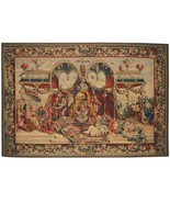 Tapestry Aubusson Caliph in Ornate Pavillion 97x142 142x97 Teal With Bac... - £11,285.62 GBP