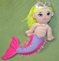 17&quot; Princess Mermaid Plush Petting Zoo Stuffed Animal Doll Pink Purple Toy - £8.67 GBP