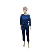 Nili Lotan Womens 2 Cropped Jeans Capris Blue Stretch Low Rise Pockets USA - $63.00