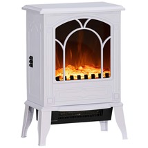 HOMCOM 22&quot; White Freestanding Electric Fireplace Stove Heater - $2,324.81 MXN