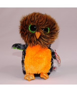 Ty Beanie Boos Midnight Owl Sparkle Eyes Plush Stuffed Animal Halloween ... - £6.94 GBP