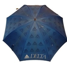 Vintage DELTA AIRLINES Blue Golf Umbrella 1990&#39;s - $25.00
