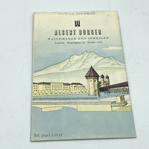 Albert Burger Watchmaker Jeweler Map Lucerne Hotel Pilatus Omega Tissot ... - $12.98