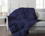 50&quot; X 70&quot;, Navy, Puredown® Soft Down Throw Blanket Lightweight Packable ... - £39.85 GBP