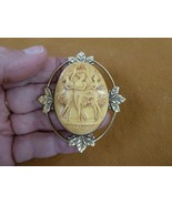 CL5-26 THREE MUSES Graces Faith Hope Charity goddess tan CAMEO pendant J... - $699.11 MXN