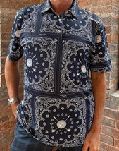 Swingjuice Men&#39;s Golf Bandana Polo Navy - $38.00
