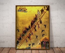 The Ladder of Paradise, Wall Art, Byzantine iconography, Poster and Canvas  - £9.59 GBP+