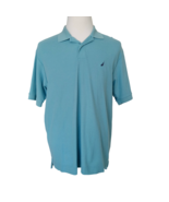 Nautica Short Sleeve Polo Shirt Vintage Y2K Men&#39;s L Blue Excellent Condi... - $32.18 CAD