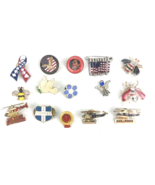 Lot of 15 Lapel Pins Brooches Mixed Bees Dove Flower Operation Freedom P... - £16.51 GBP