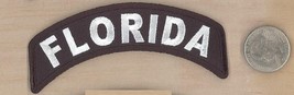 &quot; FLORIDA &quot; ROCKER STYLE IRON-ON / SEW-ON EMBROIDERED SHOULDER PATCH 4&quot;x... - $4.79