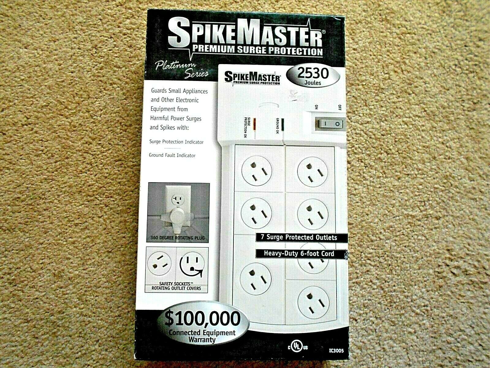 Spikemaster Premium Surge Protection 2530 Model  IC3005 - $20.78
