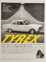 1960 Print Ad Tyrex Tires New Ford Falcon 2-Door Car on Highway - £13.40 GBP