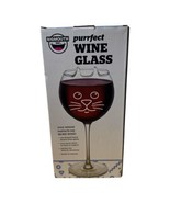 New BigMouth The Purrfect Wine Glass Cat Stem Gag Gift Kitten Clear - $18.70