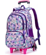 Rolling Backpack Kid&#39;s Girl&#39;s Trolley Luggage Wheeled Backpack School Tr... - $55.56 CAD