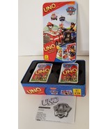 Paw Patrol Uno Card Game Nickelodeon Tin Storage 2015 - £7.07 GBP