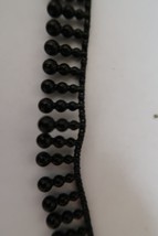 8&quot; inches of plastic tassel hanging beads black trim 5/8&quot; - $4.94