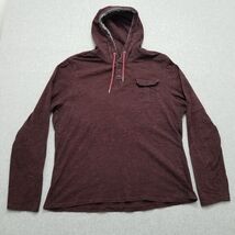 Buffalo David Bitton Mens Hoodie XXL Brown Long Sleeve Pullover Embroide... - $18.76